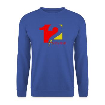 Aveyron - Unisex Pullover - Royalblau - Vorne - Alina (178cm) & Michal (187cm)