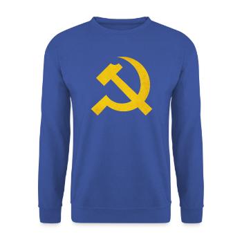 Hammer und Sichel - Unisex Pullover - Royalblau - Vorne - Alina (178cm) & Michal (187cm)