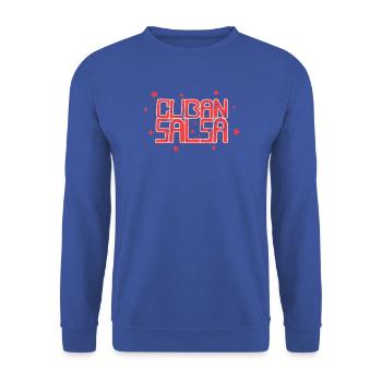 Cuban Salsa Rueda Timba Tanzen - Unisex Pullover - Royalblau - Vorne - Alina (178cm) & Michal (187cm)