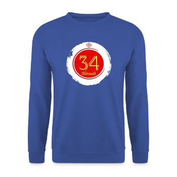 Hérault - Unisex Pullover - Royalblau - Vorne - Alina (178cm) & Michal (187cm)