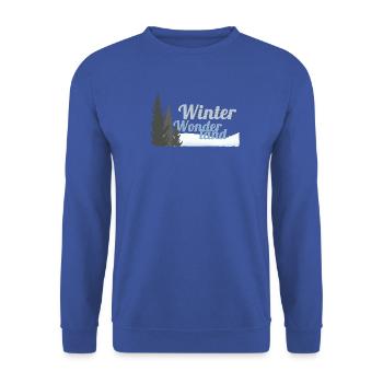 Winter Wonderland Trees - Unisex Pullover - Royalblau - Vorne - Alina (178cm) & Michal (187cm)