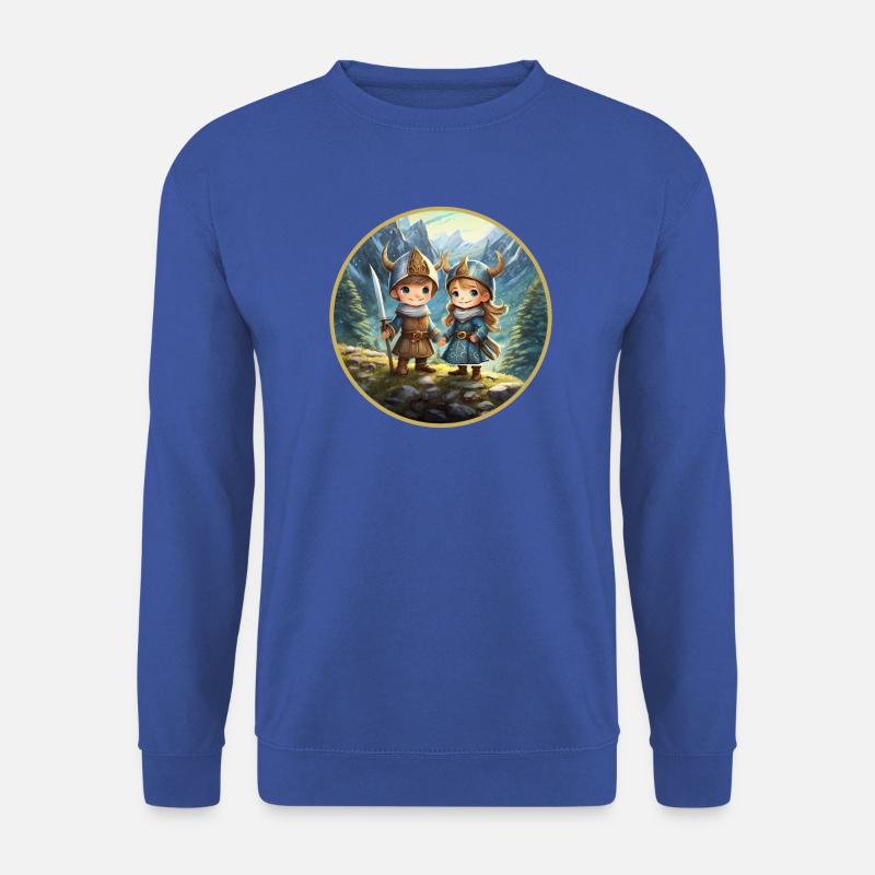 Niedliche nordische Wikinger - Unisex Pullover - Royalblau