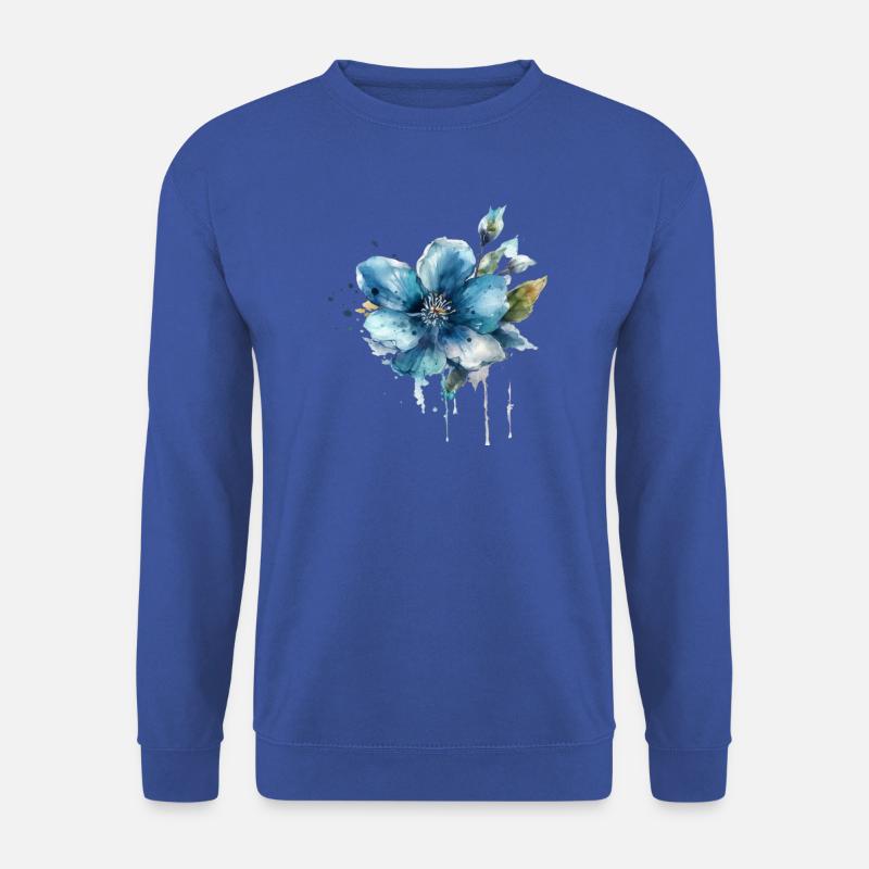 Blaue Blüte - Unisex Pullover - Royalblau