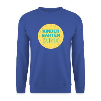 Kindergartenkind - Unisex Pullover - Royalblau - Vorne - Alina (178cm) & Michal (187cm)