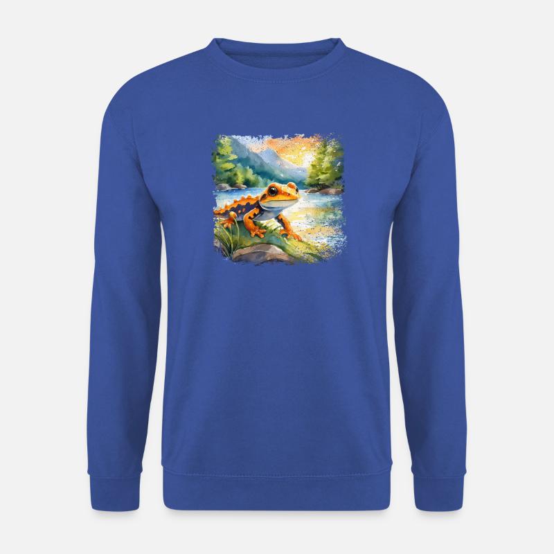 Niedlicher junger Feuersalamander - Unisex Pullover - Royalblau