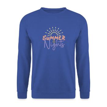 Sommernächte - Unisex Pullover - Royalblau - Vorne - Alina (178cm) & Michal (187cm)