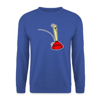Pömpel Jumping - Unisex Pullover - Royalblau - Vorne - Alina (178cm) & Michal (187cm)