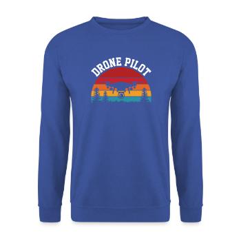 Drohnen-Pilot - Unisex Pullover - Royalblau - Vorne - Alina (178cm) & Michal (187cm)