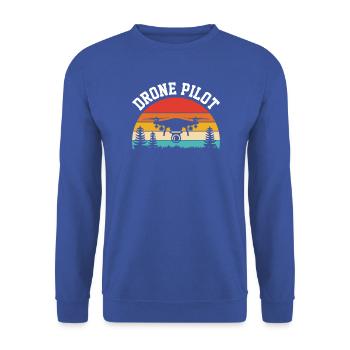 Drohnen-Pilot - Unisex Pullover - Royalblau - Vorne - Alina (178cm) & Michal (187cm)