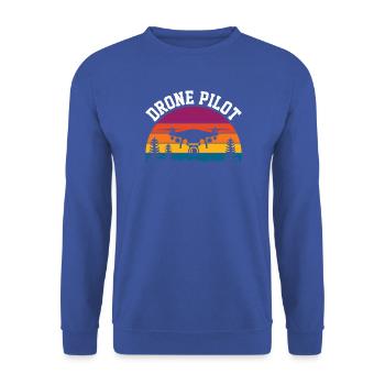 Drohnen-Pilot - Unisex Pullover - Royalblau - Vorne - Alina (178cm) & Michal (187cm)