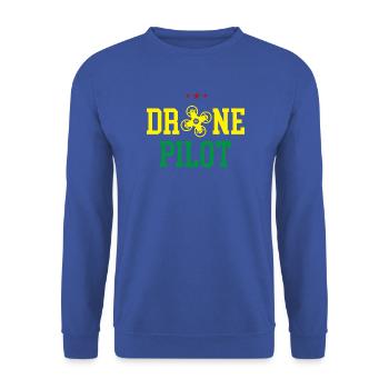 Drohnen-Pilot - Unisex Pullover - Royalblau - Vorne - Alina (178cm) & Michal (187cm)