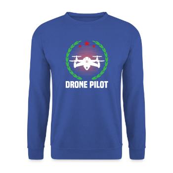 Drohnen-Pilot - Unisex Pullover - Royalblau - Vorne - Alina (178cm) & Michal (187cm)