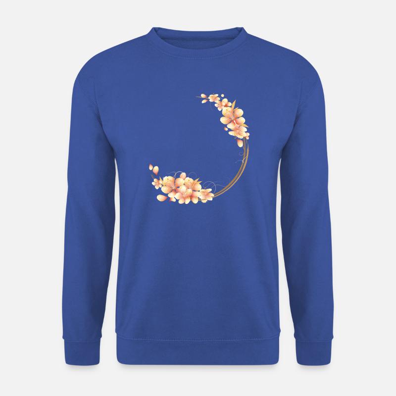 Pfirsichblüten Kranz im samtig-weichen Pfirsichton - Unisex Pullover - Royalblau