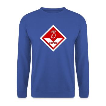 Savoie - Unisex Pullover - Royalblau - Vorne - Alina (178cm) & Michal (187cm)