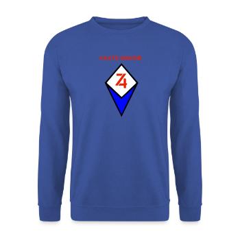 Haute-Savoie - Unisex Pullover - Royalblau - Vorne - Alina (178cm) & Michal (187cm)