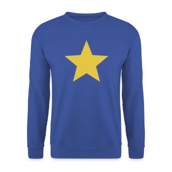 Stern - Unisex Pullover - Royalblau - Vorne - Alina (178cm) & Michal (187cm)