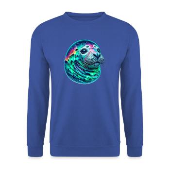 Aurora Borealis Seal - Unisex Sweatshirt - royal blue - Front - Alina (178cm) & Michal (187cm)