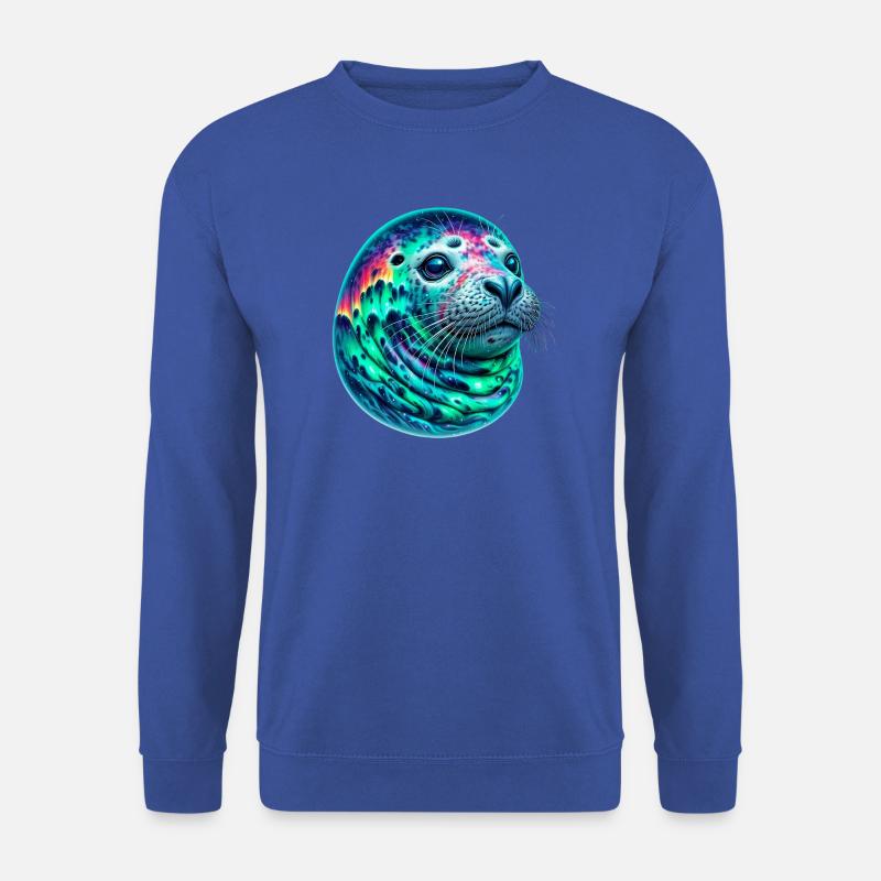 Aurora Borealis Siegel - Unisex Pullover - Royalblau