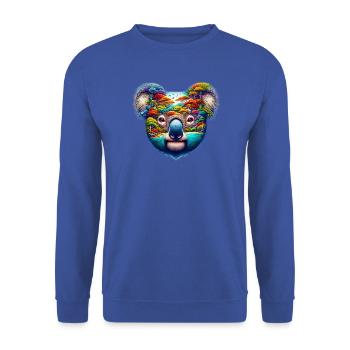 Koala - Unisex Pullover - Royalblau - Vorne - Alina (178cm) & Michal (187cm)