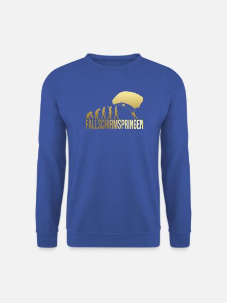 Evolution Fallschirmspringen - Unisex Pullover - Royalblau