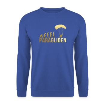 Evolution Paragliden - Unisex Pullover - Royalblau - Vorne - Alina (178cm) & Michal (187cm)