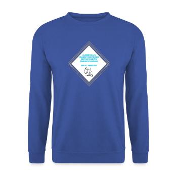 Ich kann nicht - Unisex Pullover - Royalblau - Vorne - Alina (178cm) & Michal (187cm)
