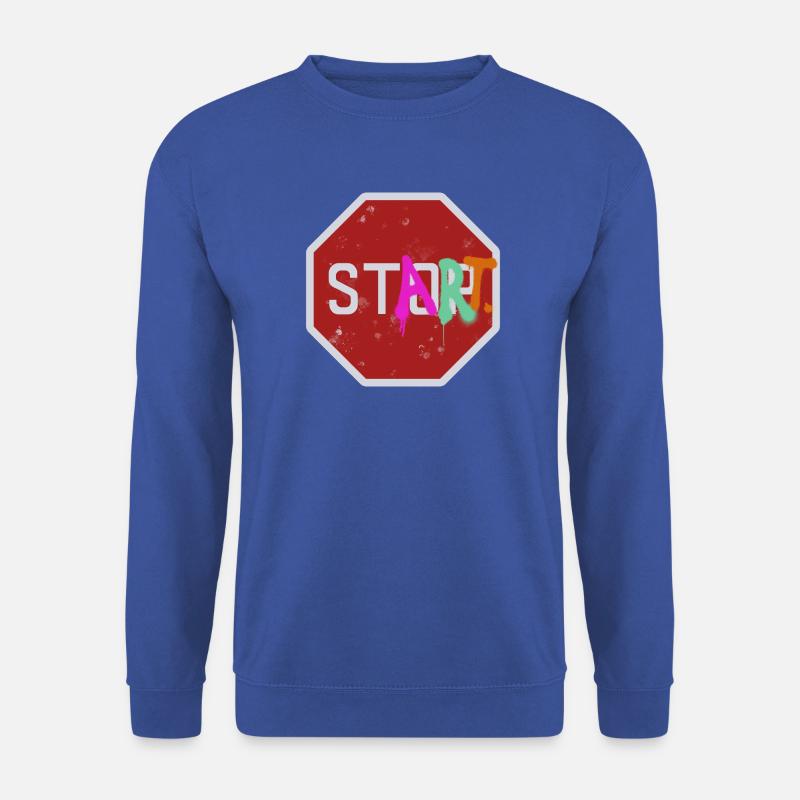 Stop start - Unisex Pullover - Royalblau