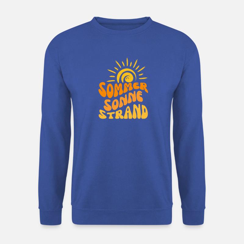 Sommer Sonne Strand Wavy - Unisex Pullover - Royalblau