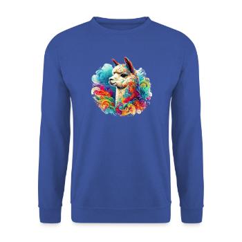 Alpaka - Unisex Pullover - Royalblau - Vorne - Alina (178cm) & Michal (187cm)