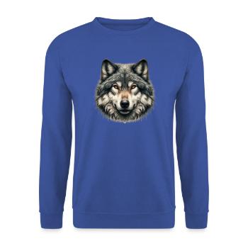 Loup - Sweat-shirt Unisexe - bleu royal - Devant - Alina (178cm) & Michal (187cm)