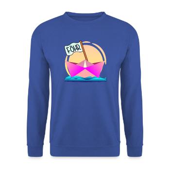 BOOTFAHREN FÖHR INSEL - Unisex Pullover - Royalblau - Vorne - Alina (178cm) & Michal (187cm)