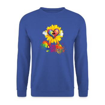 LGBT-WELT - Unisex Pullover - Royalblau - Vorne - Alina (178cm) & Michal (187cm)