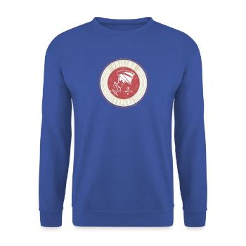 Vintage Label Wingfoilen - Unisex Pullover - Royalblau - Vorne - Alina (178cm) & Michal (187cm)