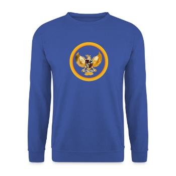 Emblem Indonesiens, Nationales Symbol Indonesiens - Unisex Pullover - Royalblau - Vorne - Alina (178cm) & Michal (187cm)
