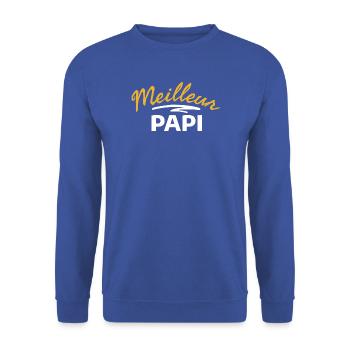 Opa Design mit humorvoller Botschaft - Unisex Pullover - Royalblau - Vorne - Alina (178cm) & Michal (187cm)