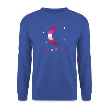 LGBTQ Pride Month - Not a Phase - Lesbian - Unisex Sweatshirt - royal blue - Front - Alina (178cm) & Michal (187cm)