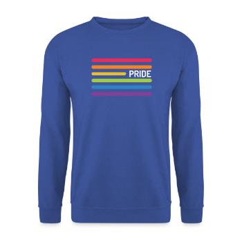 LGBT Pride Monat - Pride! - Unisex Pullover - Royalblau - Vorne - Alina (178cm) & Michal (187cm)