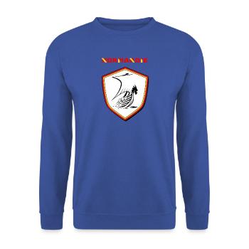 Normandie - Unisex Pullover - Royalblau - Vorne - Alina (178cm) & Michal (187cm)