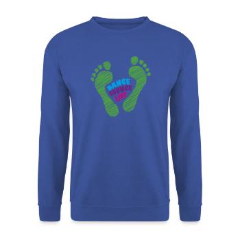 Dance Bounce Live barefoot natural runners with foot - Unisex Sweatshirt - royal blue - Front - Alina (178cm) & Michal (187cm)