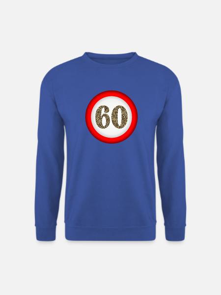 60. Geburtstag - ZAHL 60 ACHTUNG - Unisex Pullover - Royalblau