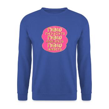 GEDANKEN, GEFÜHLE, GEWOHNHEITEN - Psychologie - Unisex Pullover - Royalblau - Vorne - Alina (178cm) & Michal (187cm)