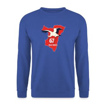Bas-Rhin - Unisex Pullover - Royalblau - Vorne - Alina (178cm) & Michal (187cm)