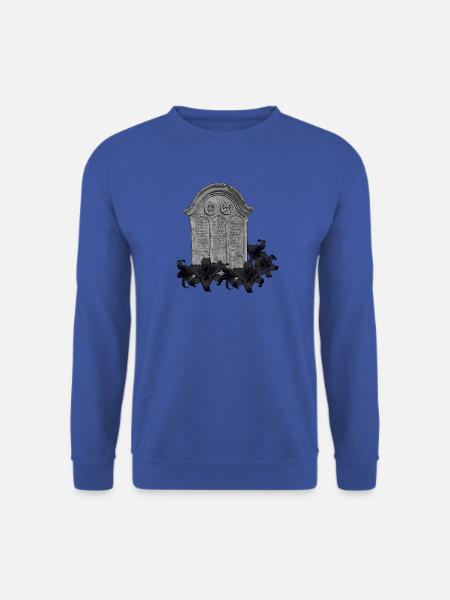Gothischer Grabstein mit Lilienschmuck - Unisex Pullover - Royalblau