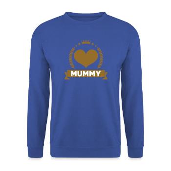 Maman d'Amour - Muttertag - Unisex Pullover - Royalblau - Vorne - Alina (178cm) & Michal (187cm)