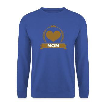 Maman d'Amour - Muttertag - Unisex Pullover - Royalblau - Vorne - Alina (178cm) & Michal (187cm)