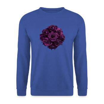 Purpurrose Bouquet Noir - Unisex Pullover - Royalblau - Vorne - Alina (178cm) & Michal (187cm)