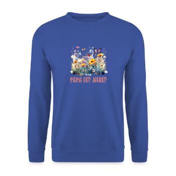 Mama des Jahres! - Unisex Pullover - Royalblau - Vorne - Alina (178cm) & Michal (187cm)