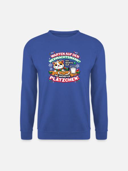 Ich warte auf die nächsten Plätzchen - Unisex Pullover - Royalblau