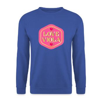 LIEBE VIOLA - Unisex Pullover - Royalblau - Vorne - Alina (178cm) & Michal (187cm)