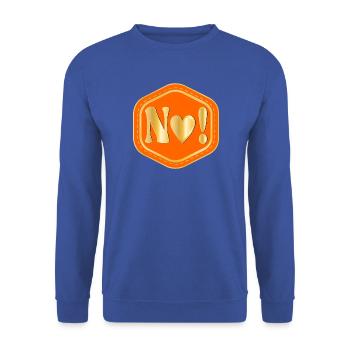 Antwort Nein - Grenzen anführen - Unisex Pullover - Royalblau - Vorne - Alina (178cm) & Michal (187cm)